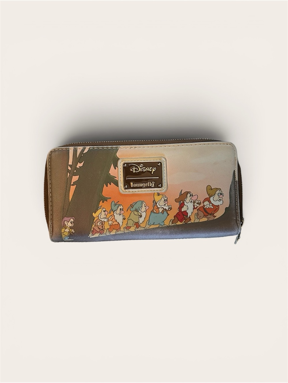 Loungefly Brown Multi Snow White & Seven Dwarfs Zip Wallet